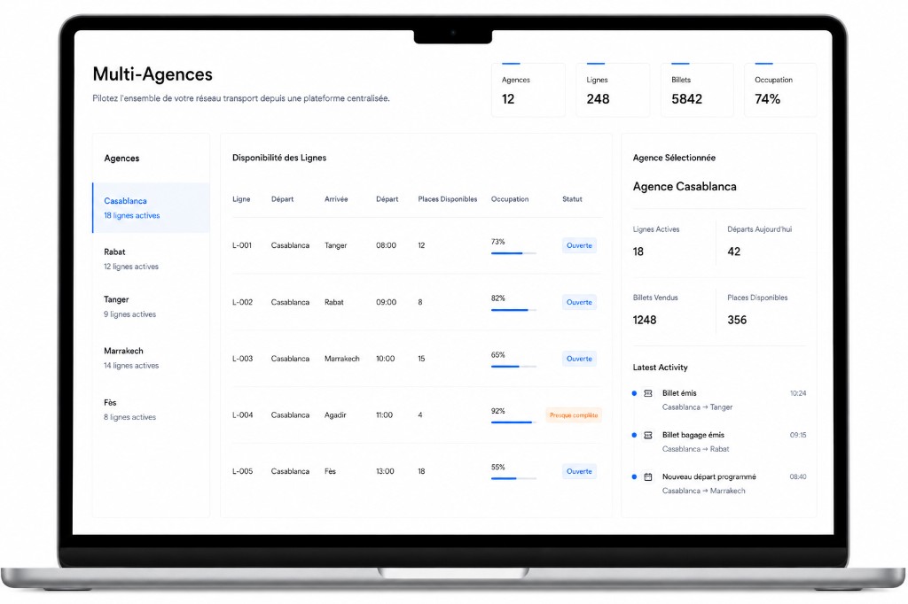 Gestion multi-agences pour le transport de voyageurs avec Digiparc